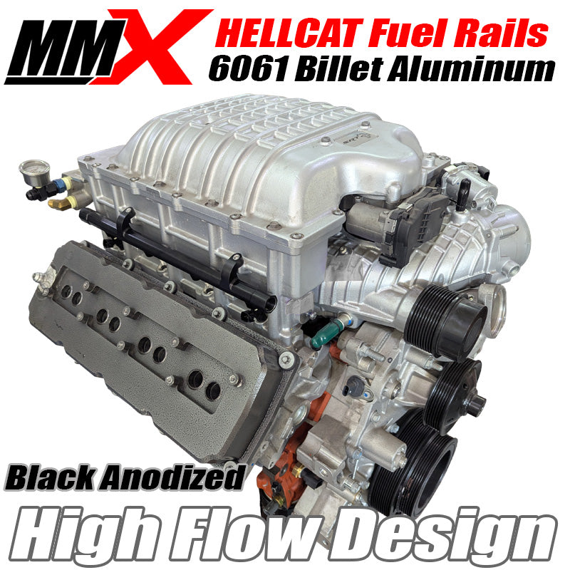 Hellcat Fuel Rails - High Flow 6061 Billet Aluminum by MMX