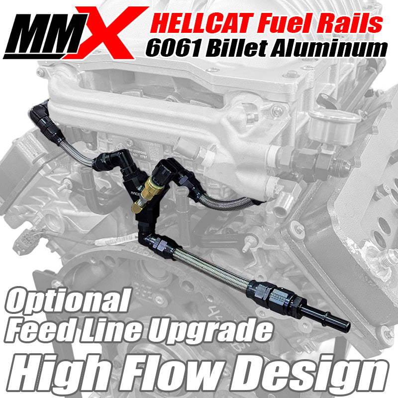 Hellcat Fuel Rails - High Flow 6061 Billet Aluminum by MMX