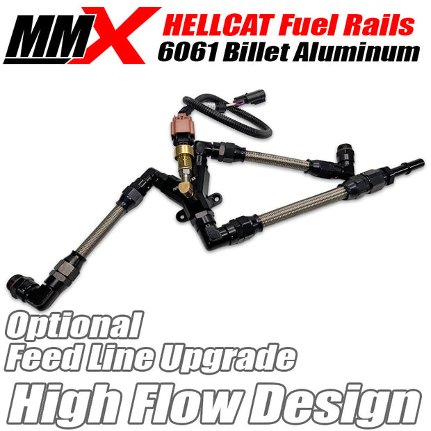Hellcat Fuel Rails - High Flow 6061 Billet Aluminum by MMX