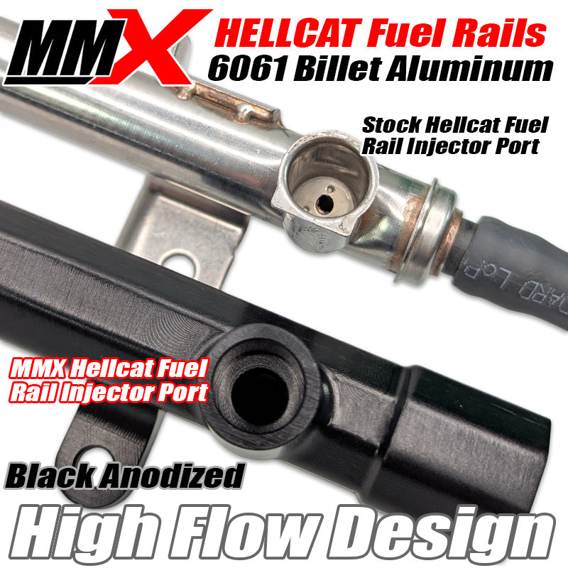 Hellcat Fuel Rails - High Flow 6061 Billet Aluminum by MMX