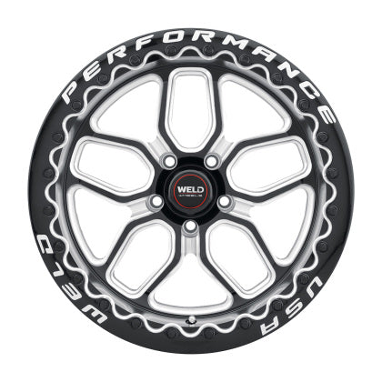 WELD Laguna Beadlock Drag Gloss Black Wheel with Milled Spokes - Trackhawk Fitment