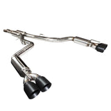 KOOKS 3" SS CONNECTION-BACK EXHAUST W/BLACK TIPS. 2015-2020 CHALLENGER HELLCAT 6.2L.