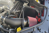 J&L 2021 Dodge Durango Hellcat 6.2L Black Textured Cold Air Intake Kit w/Red Filter