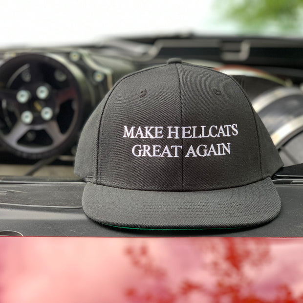 Black “MAKE HELLCATS GREAT AGAIN” Snapback flat bill hat