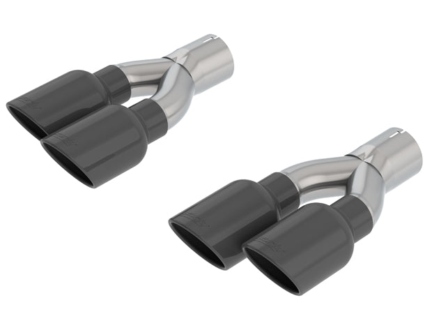 Borla Grand Cherokee Trackhawk 2018-2020 Tip Kit Dual Round Rolled Angle-Cut Black Chrome part # 60672BC