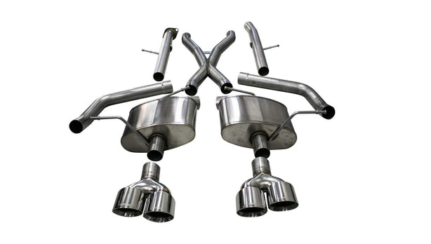 Corsa 18-20 Jeep Grand Cherokee TrackHawk 6.2L Xtreme Cat-Back Dual Rear Exit w/4.5in Polished Tips pn: cor21052